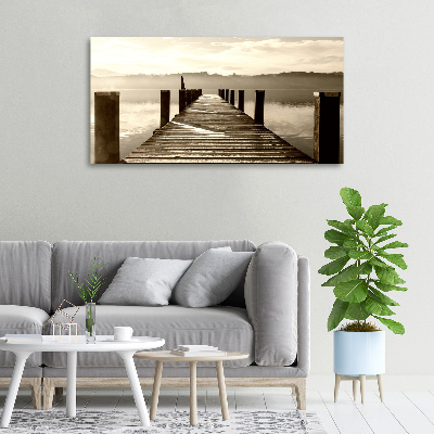 Foto op canvas Houten steiger