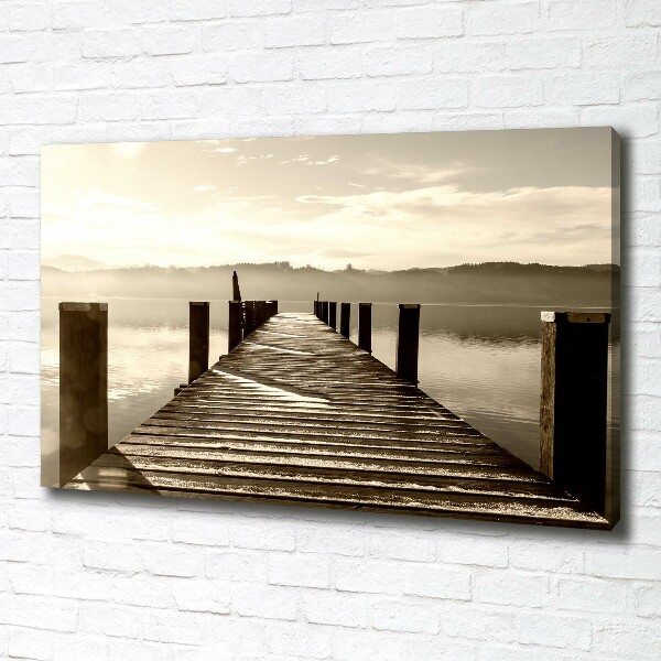 Foto op canvas Houten steiger