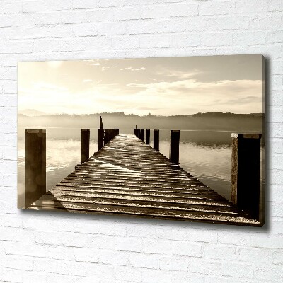 Foto op canvas Houten steiger