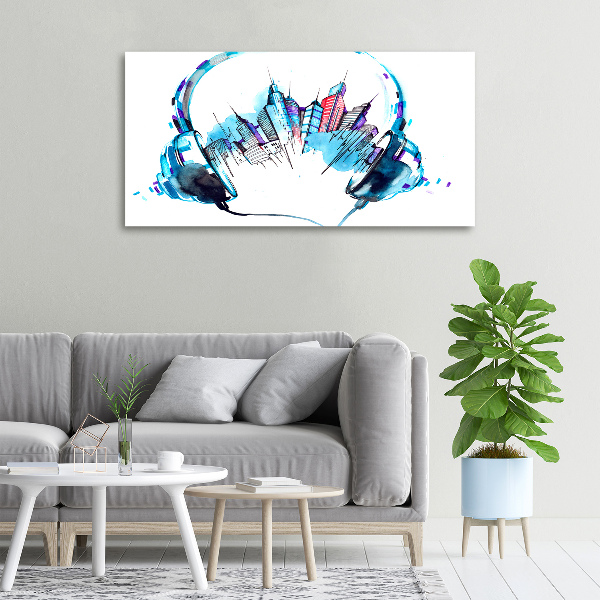 Canvas foto Geluiden van de stad