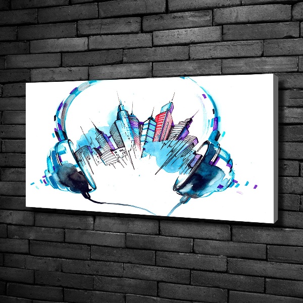 Canvas foto Geluiden van de stad