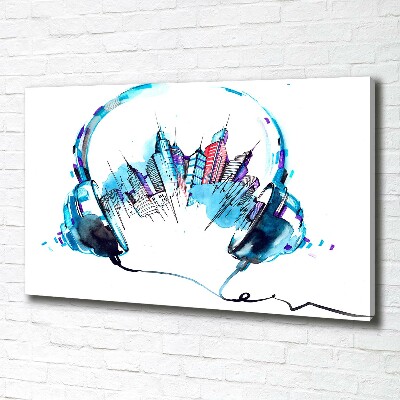 Canvas foto Geluiden van de stad