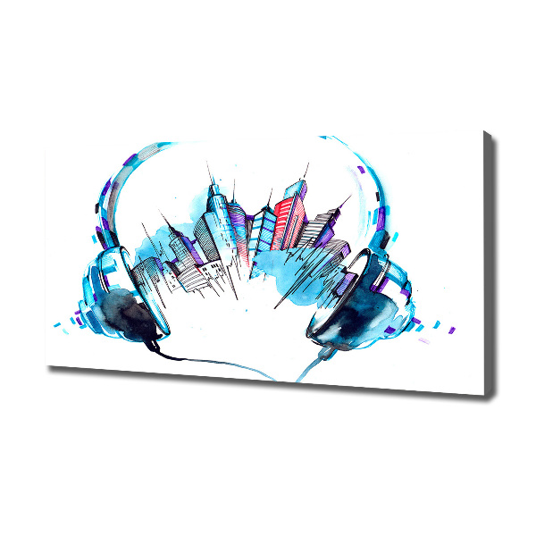 Canvas foto Geluiden van de stad