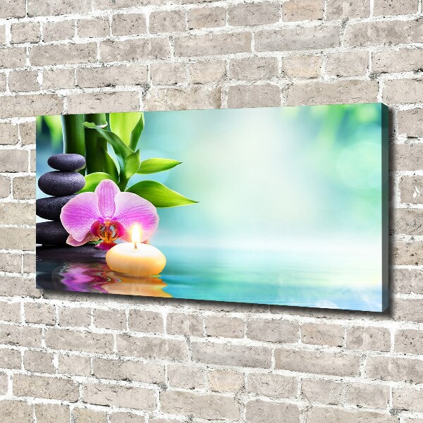 Schilderij op canvas Bamboe-orchidee