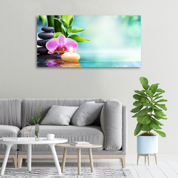 Schilderij op canvas Bamboe-orchidee