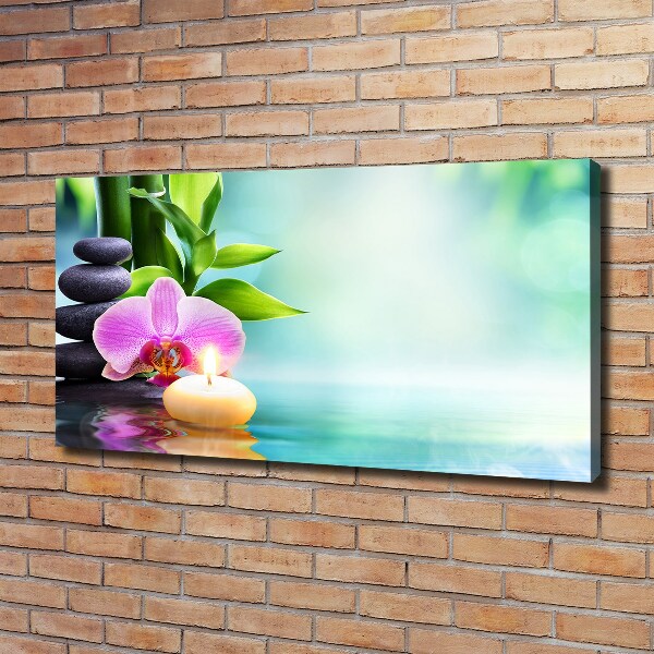 Schilderij op canvas Bamboe-orchidee