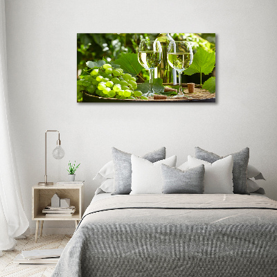 Foto op canvas Witte wijn en fruit