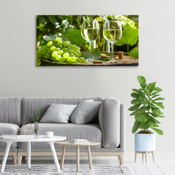 Foto op canvas Witte wijn en fruit