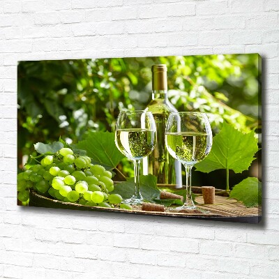 Foto op canvas Witte wijn en fruit
