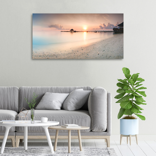Foto canvas Strand van de Malediven