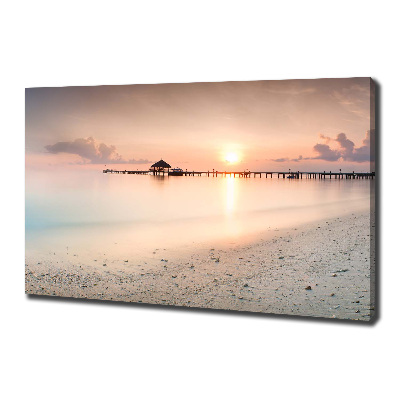 Foto canvas Strand van de Malediven