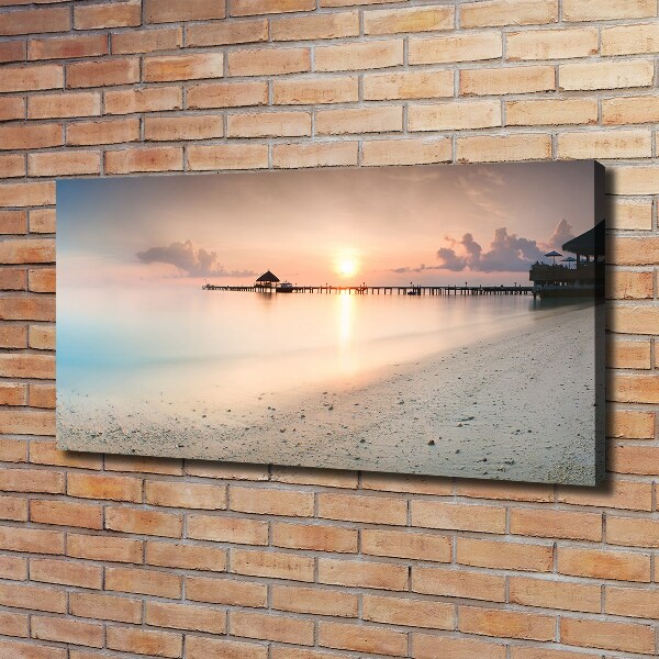Foto canvas Strand van de Malediven