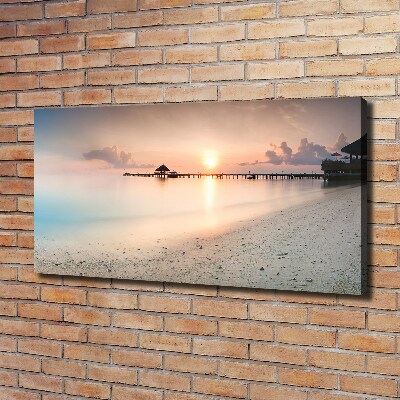 Foto canvas Strand van de Malediven