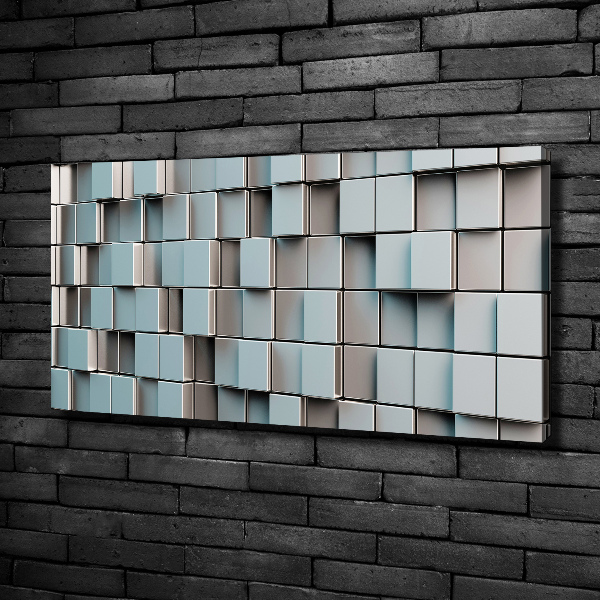 Foto canvas Muur van kubussen