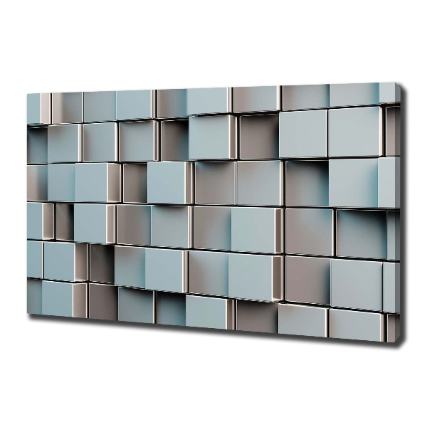 Foto canvas Muur van kubussen
