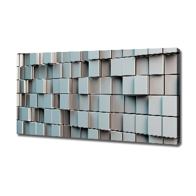 Foto canvas Muur van kubussen