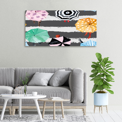 Canvas foto Kleurrijke paraplu's
