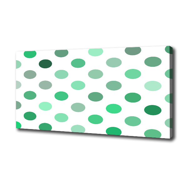 Schilderij op canvas Groene stippen