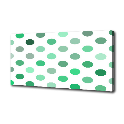 Schilderij op canvas Groene stippen