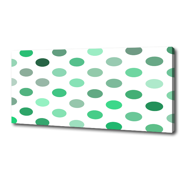 Schilderij op canvas Groene stippen