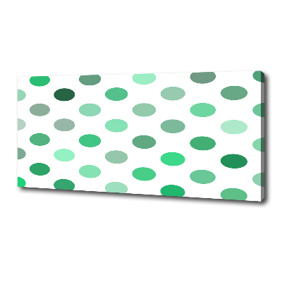 Schilderij op canvas Groene stippen