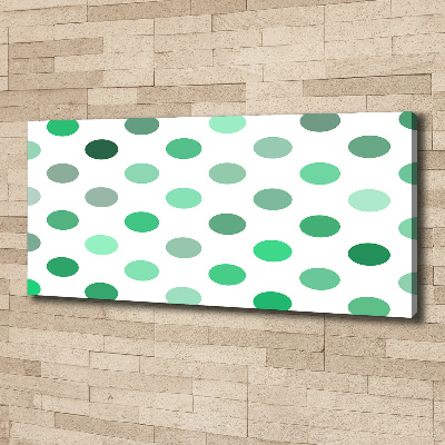 Schilderij op canvas Groene stippen