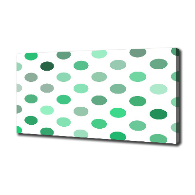 Schilderij op canvas Groene stippen