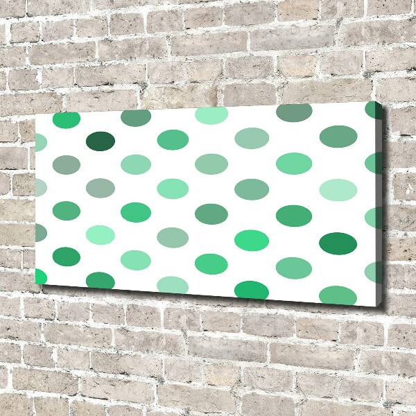 Schilderij op canvas Groene stippen