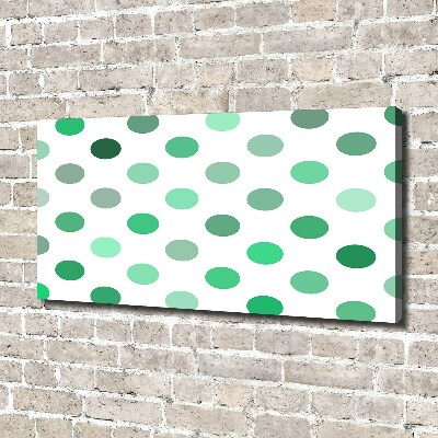 Schilderij op canvas Groene stippen