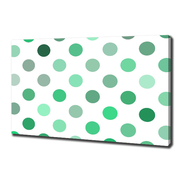 Schilderij op canvas Groene stippen