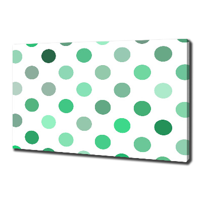 Schilderij op canvas Groene stippen