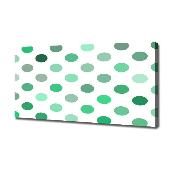 Schilderij op canvas Groene stippen