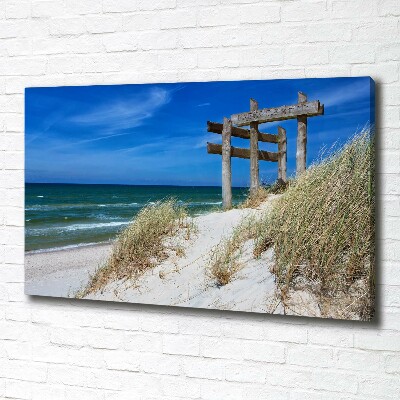 Foto canvas duinen aan zee
