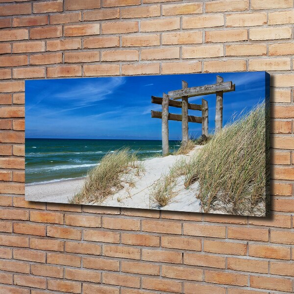 Foto canvas duinen aan zee