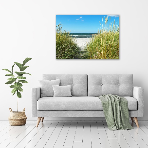 Foto op canvas duinen aan zee