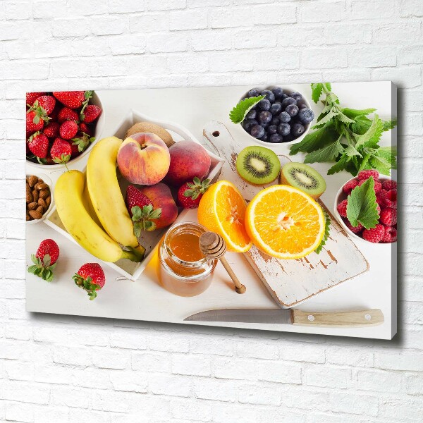 Foto canvas Fruit en honing