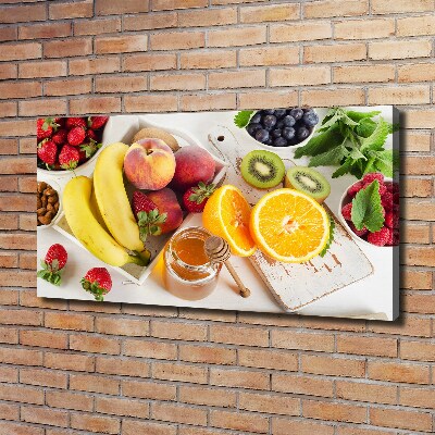 Foto canvas Fruit en honing