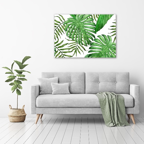 Foto op canvas Tropische bladeren