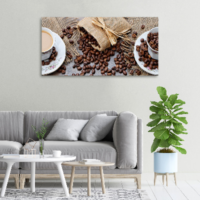 Foto op canvas Koffie met melk