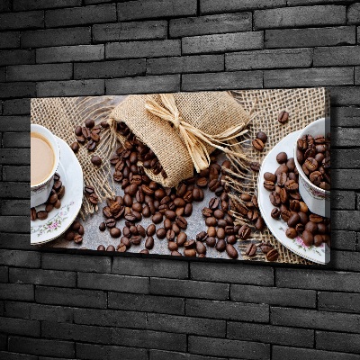 Foto op canvas Koffie met melk