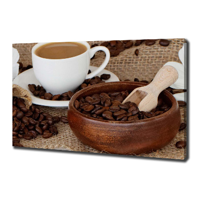 Canvas foto Koffie met melk
