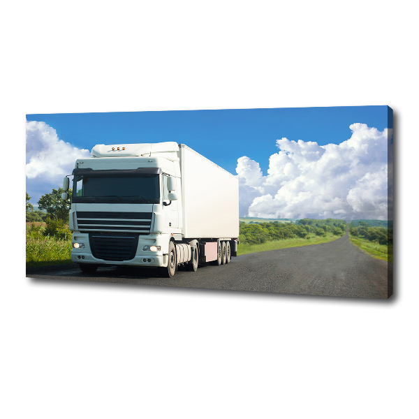 Foto canvas Witte vrachtwagen