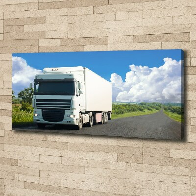 Foto canvas Witte vrachtwagen
