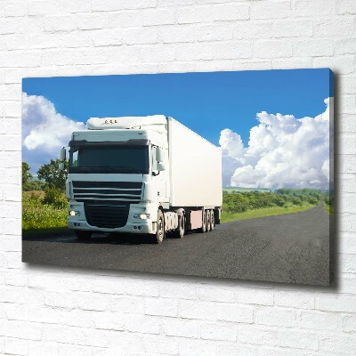 Foto canvas Witte vrachtwagen