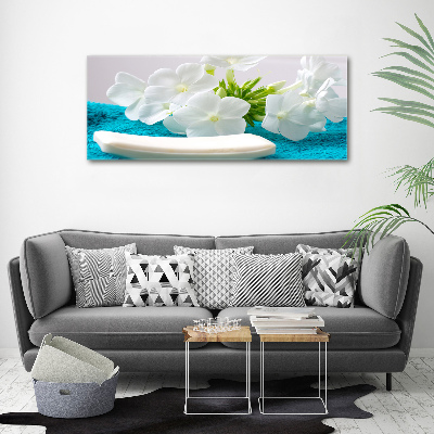 Canvas schilderij Witte spabloemen