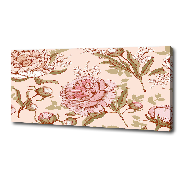 Canvas schilderij Pioenrozen