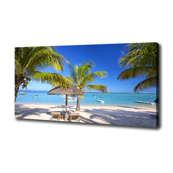Canvas foto Mauritius Strand