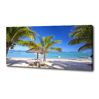 Canvas foto Mauritius Strand