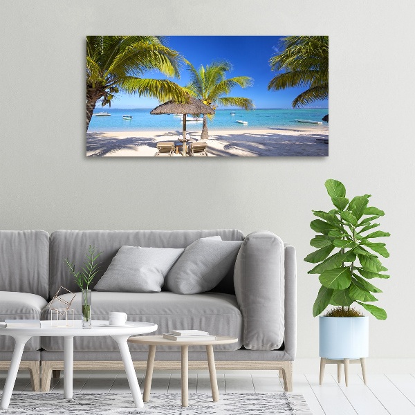 Canvas foto Mauritius Strand