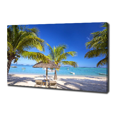 Canvas foto Mauritius Strand